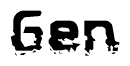 The image contains the word Gen in a stylized font with a static looking effect at the bottom of the words