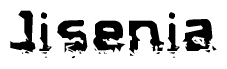 The image contains the word Jisenia in a stylized font with a static looking effect at the bottom of the words