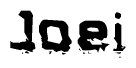The image contains the word Joei in a stylized font with a static looking effect at the bottom of the words