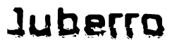 The image contains the word Juberro in a stylized font with a static looking effect at the bottom of the words