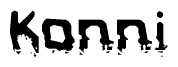 The image contains the word Konni in a stylized font with a static looking effect at the bottom of the words