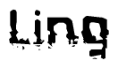 The image contains the word Ling in a stylized font with a static looking effect at the bottom of the words