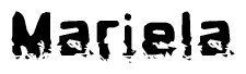 The image contains the word Mariela in a stylized font with a static looking effect at the bottom of the words