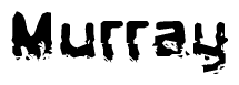 The image contains the word Murray in a stylized font with a static looking effect at the bottom of the words