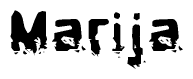The image contains the word Marija in a stylized font with a static looking effect at the bottom of the words
