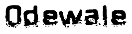 The image contains the word Odewale in a stylized font with a static looking effect at the bottom of the words