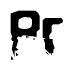 The image contains the word Pr in a stylized font with a static looking effect at the bottom of the words