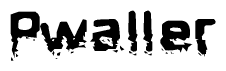 The image contains the word Pwaller in a stylized font with a static looking effect at the bottom of the words