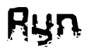 The image contains the word Ryn in a stylized font with a static looking effect at the bottom of the words