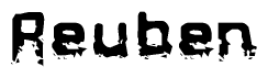 The image contains the word Reuben in a stylized font with a static looking effect at the bottom of the words