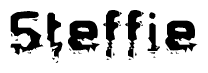 The image contains the word Steffie in a stylized font with a static looking effect at the bottom of the words