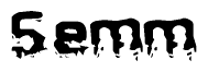   The image contains the word Semm in a stylized font with a static looking effect at the bottom of the words 