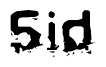 The image contains the word Sid in a stylized font with a static looking effect at the bottom of the words