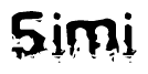 The image contains the word Simi in a stylized font with a static looking effect at the bottom of the words