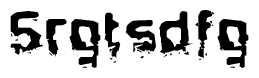 The image contains the word Srgtsdfg in a stylized font with a static looking effect at the bottom of the words