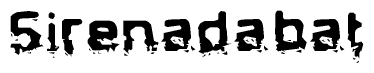 The image contains the word Sirenadabat in a stylized font with a static looking effect at the bottom of the words