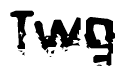 The image contains the word Twg in a stylized font with a static looking effect at the bottom of the words
