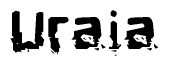 The image contains the word Uraia in a stylized font with a static looking effect at the bottom of the words