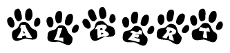 Animal Paw Prints with Albert Lettering