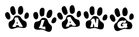 Animal Paw Prints with Alang Lettering