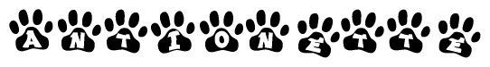 Animal Paw Prints Spelling Antionette