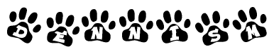 Animal Paw Prints with Dennism Lettering