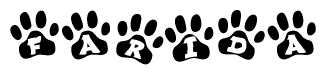 Animal Paw Prints with Farida Lettering