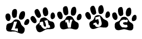 Animal Paw Prints with Luvjc Lettering
