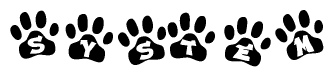 Animal Paw Prints with System Lettering