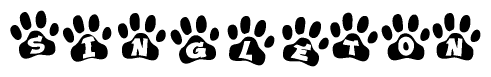 Animal Paw Prints Spelling Singleton