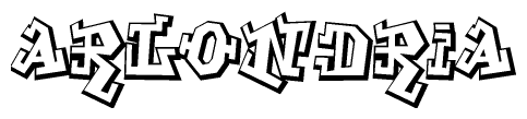 The clipart image features a stylized text in a graffiti font that reads Arlondria.