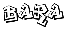 The clipart image features a stylized text in a graffiti font that reads Bara.