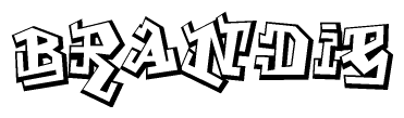 The clipart image features a stylized text in a graffiti font that reads Brandie.