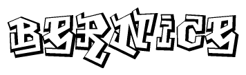 The clipart image features a stylized text in a graffiti font that reads Bernice.