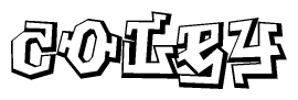The clipart image features a stylized text in a graffiti font that reads Coley.