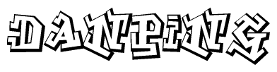 The clipart image features a stylized text in a graffiti font that reads Danping.
