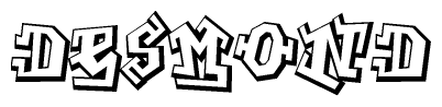 The clipart image features a stylized text in a graffiti font that reads Desmond.
