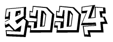 The clipart image features a stylized text in a graffiti font that reads Eddy.