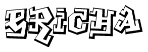 The clipart image features a stylized text in a graffiti font that reads Ericha.