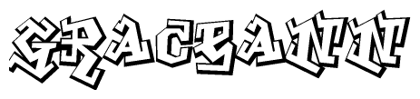 The clipart image features a stylized text in a graffiti font that reads Graceann.