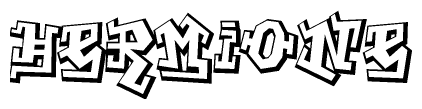 The clipart image features a stylized text in a graffiti font that reads Hermione.
