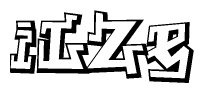 The clipart image features a stylized text in a graffiti font that reads Ilze.