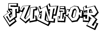 The clipart image features a stylized text in a graffiti font that reads Junior.