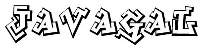 The clipart image features a stylized text in a graffiti font that reads Javagal.