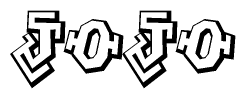 The clipart image features a stylized text in a graffiti font that reads Jojo.