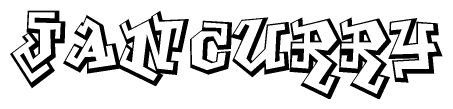 The clipart image features a stylized text in a graffiti font that reads Jancurry.