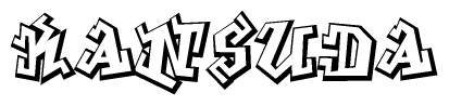 The clipart image features a stylized text in a graffiti font that reads Kansuda.