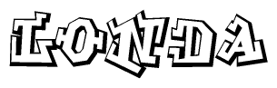The clipart image features a stylized text in a graffiti font that reads Londa.