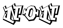 The clipart image features a stylized text in a graffiti font that reads Non.