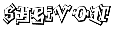 The clipart image features a stylized text in a graffiti font that reads Sheivon.
